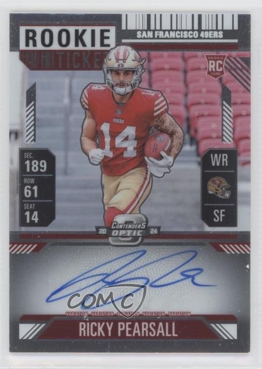 2024 Contenders Optic Rookie Ticket RPS Variation Ricky Pearsall #109 Auto 16mi