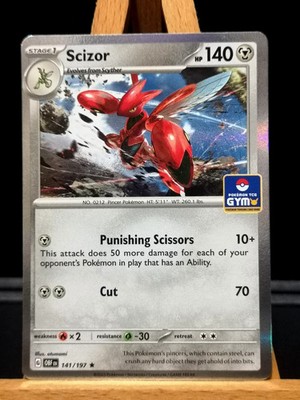 Scizor Gym Stamp Promo Asia Exclusive 141/197 Pokemon Card TCG