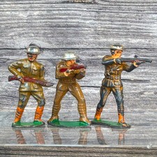 Lot 3 Vtg Manoil / Barclay Lead Soldiers   1930s Riflemen Dimestore USA 271