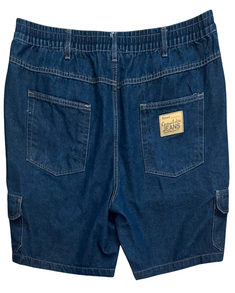 Haband Casual Joe Men's Denim Shorts Cargo Elastic Waist Size 40 - Image 3 of 4