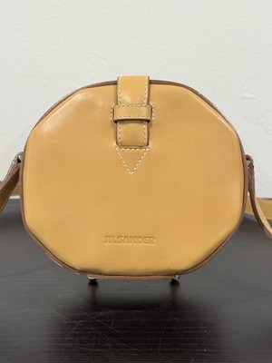 Jil Sander Leather Octagonal Shoulder Bag Silver Hardware