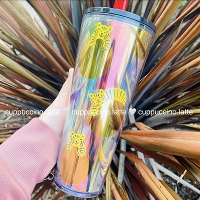 NEW Starbucks 2022 Year of the Tiger Lunar Holographic Venti Cold Cup Tumbler
