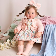 22 Inch Lifelike Reborn Baby Dolls Candy Toddler Baby Doll Girl Soft Cute Dolls