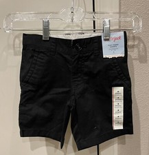 NWT Cat And Jack Flat Front Shorts Black Adjustable Waist Toddler Size 4