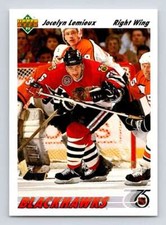 1991-92 Upper Deck #438 Jocelyn Lemieux  Chicago Blackhawks 