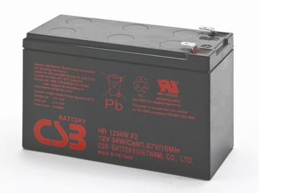 #ad Genuine CSB HR1234WF2 High Rate 12V 34W SLA Battery w .25quot; F2 Terminals $29.99