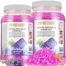 Heigble 2 Pcs 282 oz Bath Salts for Women Relaxing 17.6lb Mineral Big Tub Bath S