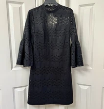 Trina Turk Women's  Lace Dress, Size-6, Black