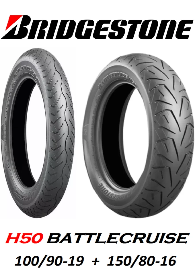 JUEGO DE NEUMÁTICOS BRIDGESTONE H50 BATTLECRUISE 100/90-19 Y 150/80-16 HARLEY SPORTSTER Foto 3 de 3