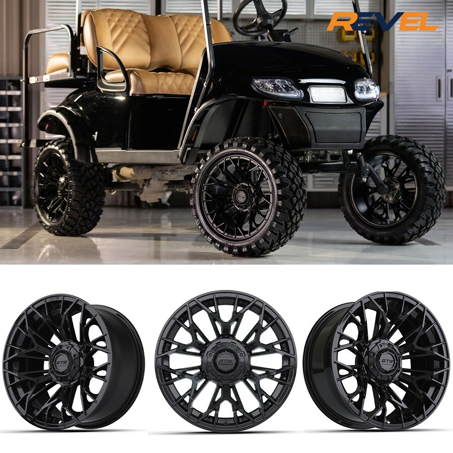 GTW Stellar 15" Matte Black Golf Cart Wheels, 15x7, ET .25, Set of 4 Rims eBay