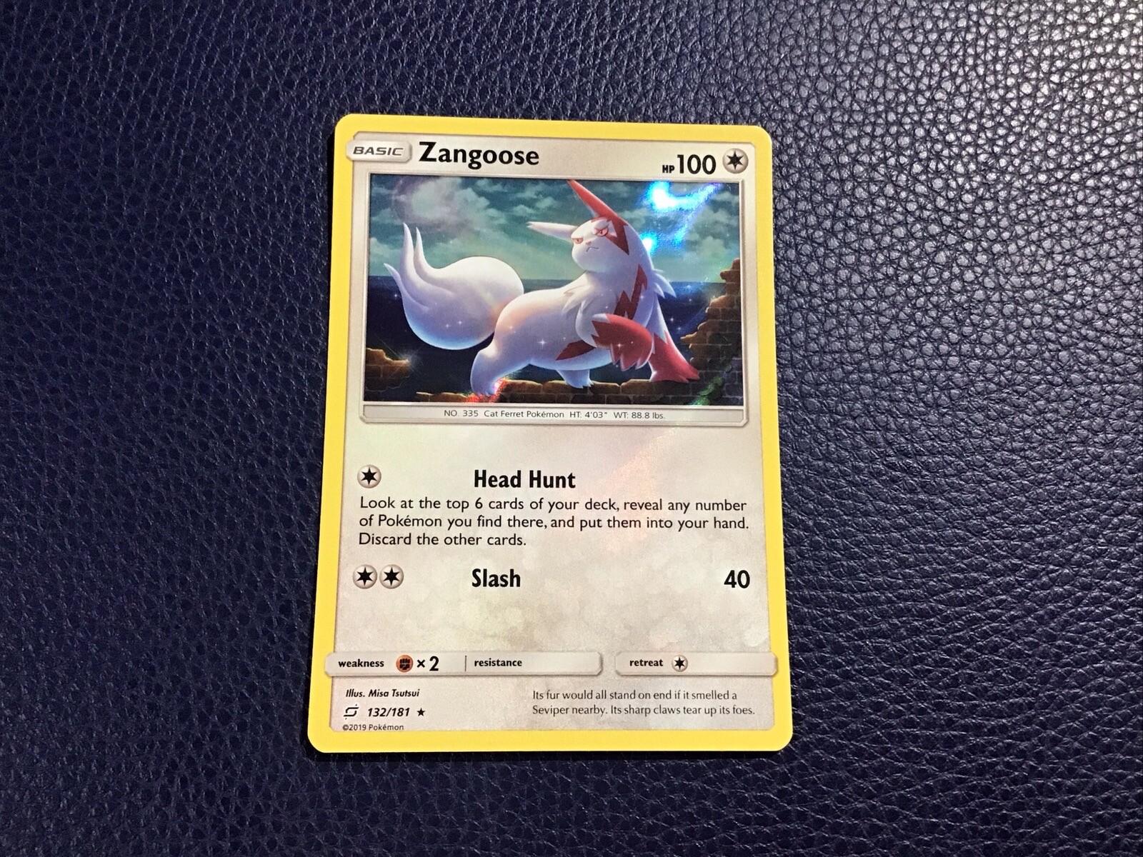 Zangoose 132/181 Sm-Team Up Holo Rare Pokemon Card