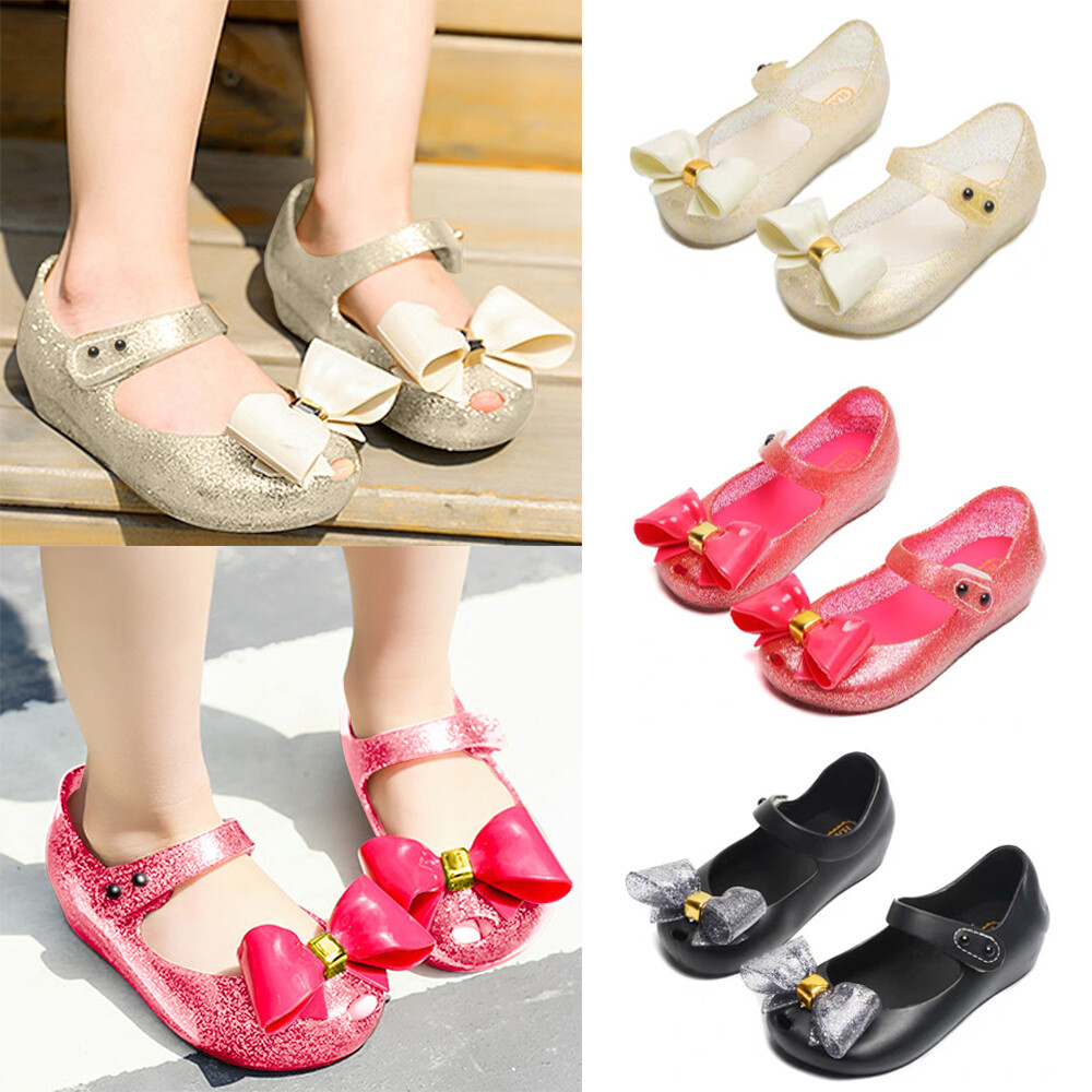 mini melissa mar glitter jelly sandal