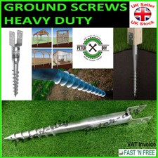 GROUND SCREWS FENCE POST Spike Support Holder Anchor Screw 70/80/90/100/120mm
