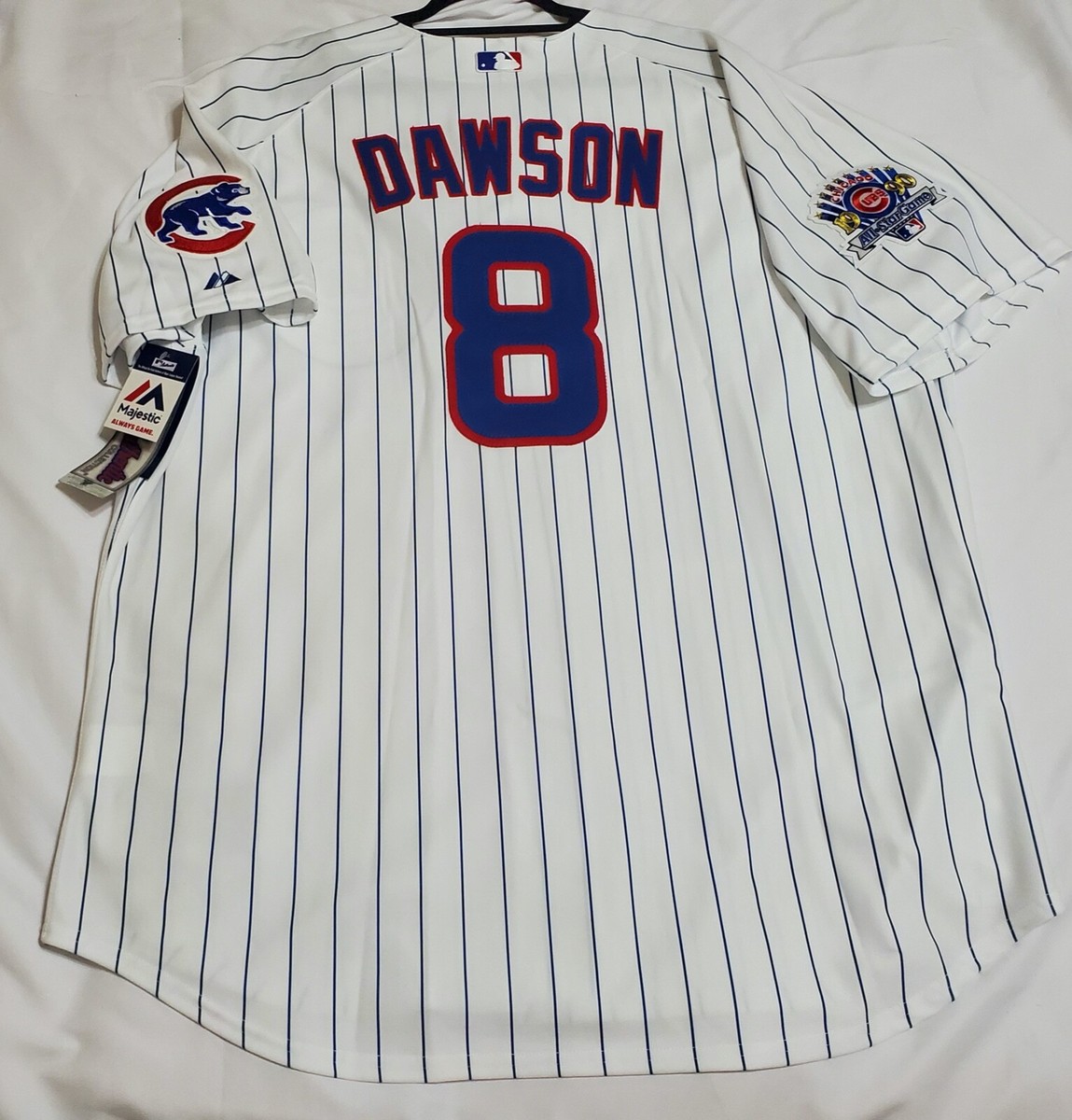Authentic! Majestic, 56 3XL CHICAGO CUBS PINSTRIPE, ANDRE DAWSON