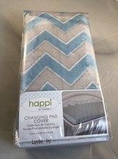 lambs  ivy happi by dena gray blue changing pad cover