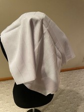 Square white hijabs plaid pattern scarf