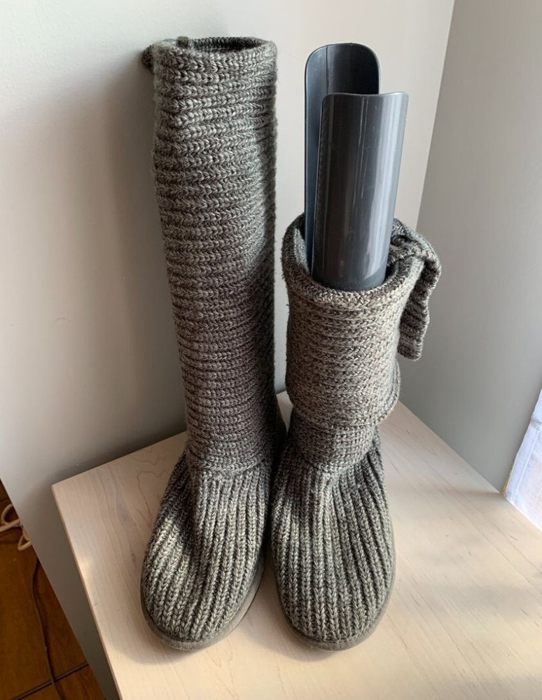 UGG Grey Classic Cardy Button Detailed Knit Boots Women's Size 6