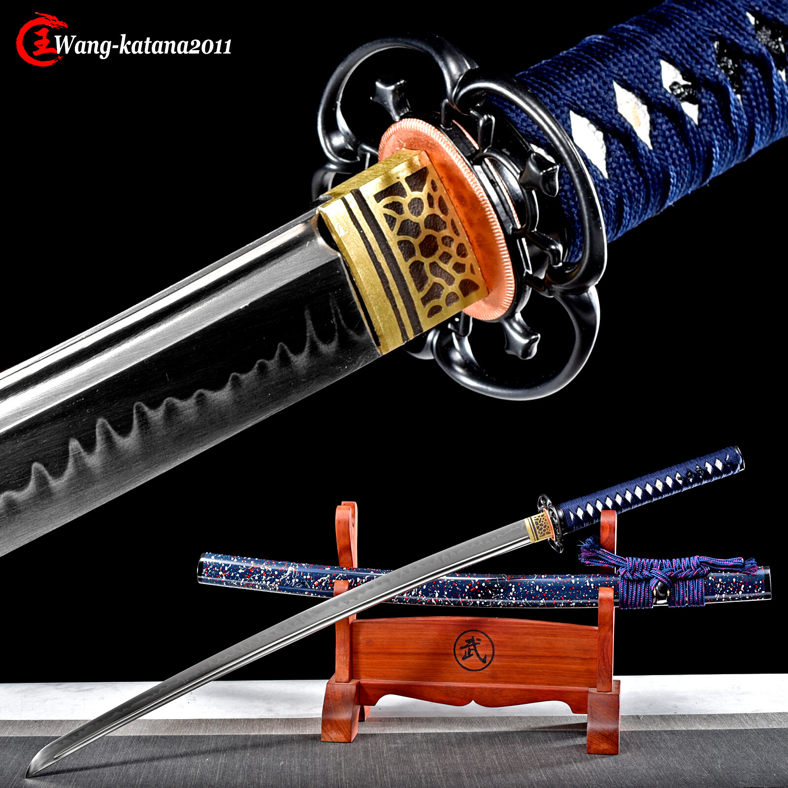 Handmade T10 Steel Katana with Real Hamon - Sharp Japanese Samurai Sword