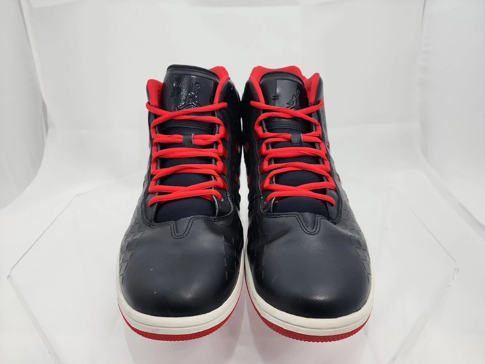 Jordan Illusion Negro Rojo Universitario Hombres 14 Zapatillas de Cuero Tejido 705141 001 Foto 2 de 4