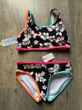 Cat  Jack Two-Piece Swimsuit, Pink w Multicolor Floral Print, Girls  M 8 NWT