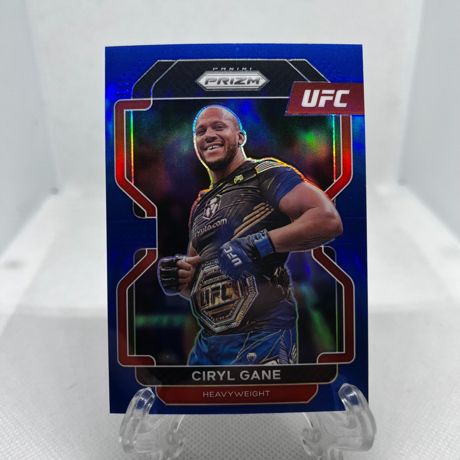2022 Panini Prizm UFC Ciryl Gane #101 Blue Prizm /199