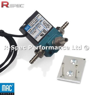 MAC 3 Port Solenoid & Mounting Bracket Combo Set Turbo Boost Controller SILBER