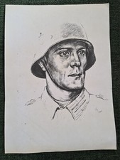 Bodenfund/ /Sammeln/Zeichnung/ Militaria/ Alt/ Kunst/ 