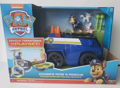 paw patrol chase's ride rescue transforming playset
