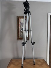 BOGEN Heavy Duty SILVER PROFESSIONAL TRIPOD 3040 with BOGEN FLUID HEAD 3063
