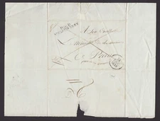 ST MARTIN EN RE POSTMARK 31/12/1828 IND 12 REF 005