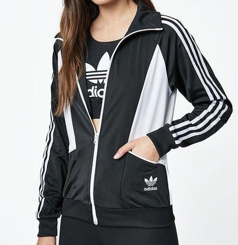adidas womens sandra retro 1977 track top jacket black uk14uss