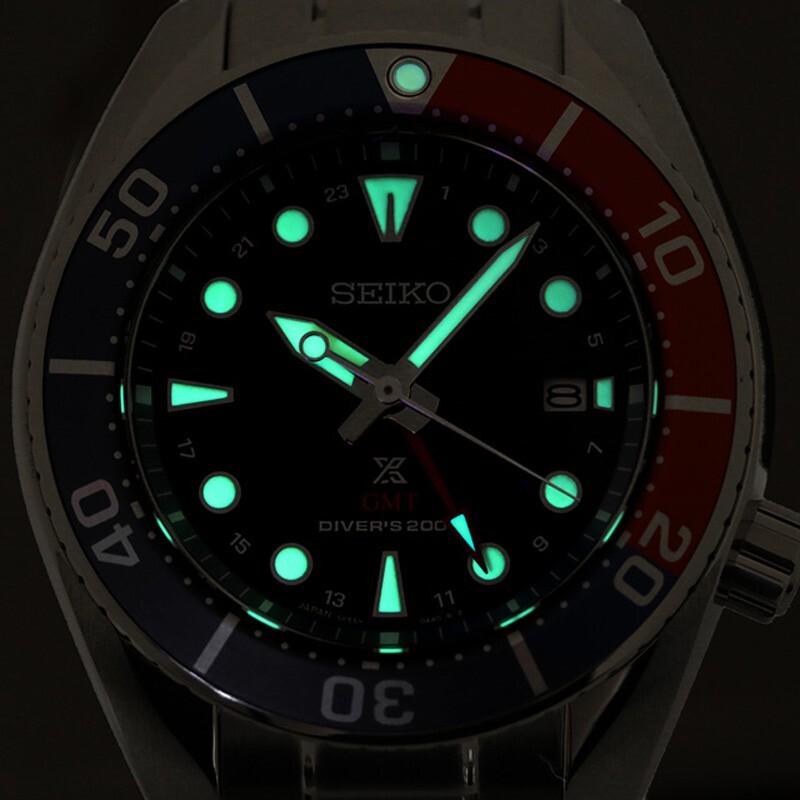 Seiko Prospex SBPK005 GMT Pepsi Scuba Diver 200m Solar Sapphire