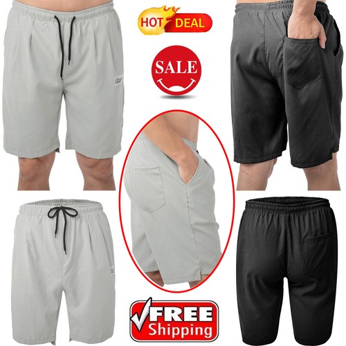 MEN GYM BASKETBALL SHORTS ATHLETIC POCKETS OUTDOOR SHORT PANTS HIKING NECESSARY - Bild 1 von 20