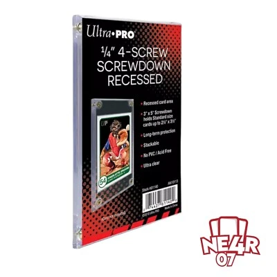 Ultra Pro 1/4 Screw Screwdown Recessed Proteggi Carte Pokemon Yugioh Mtg Clear