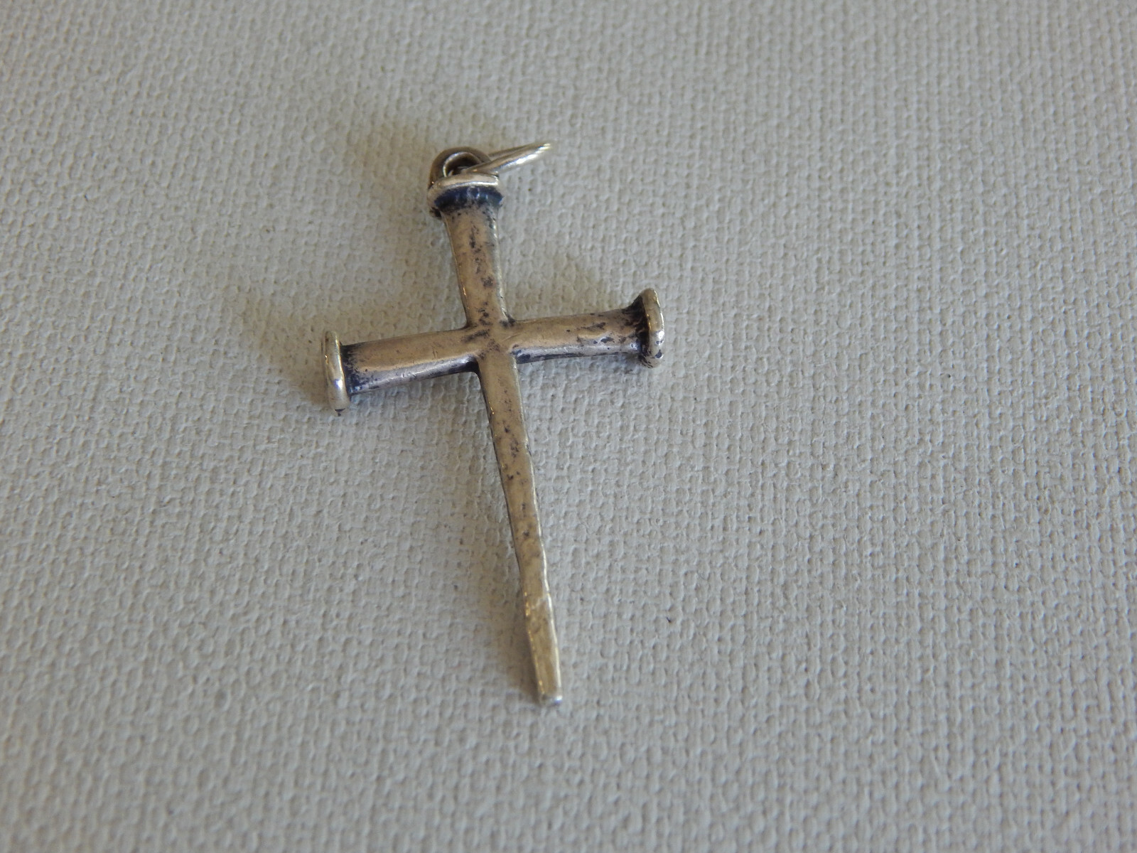 James Avery Sterling Silver Nail Cross Pendant 1 3/4 Gem