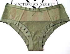 VICTORIA'S SECRET PINK No Show Mesh Cheeky Panty VS Green Casual New Olive S M
