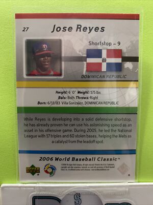 2006 Upper Deck World Baseball Classic #27 Jose Reyes | eBay