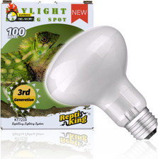 Reptile Heat Bulb Lamp, 2-Pack 100W Daylight Basking Spot, Bearded Dragon/Turtle