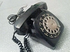 Vintage Automatic Electric Black Rotary Dial Desk Phone Telephone