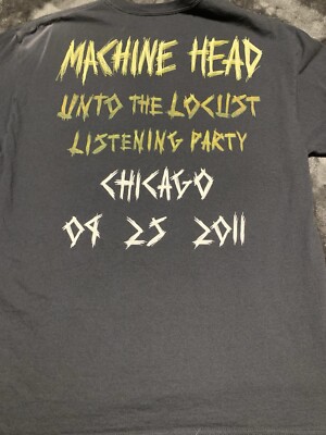 2011 Machine Head Unto The Locust Chicago Listening Party Size L - Very Good!