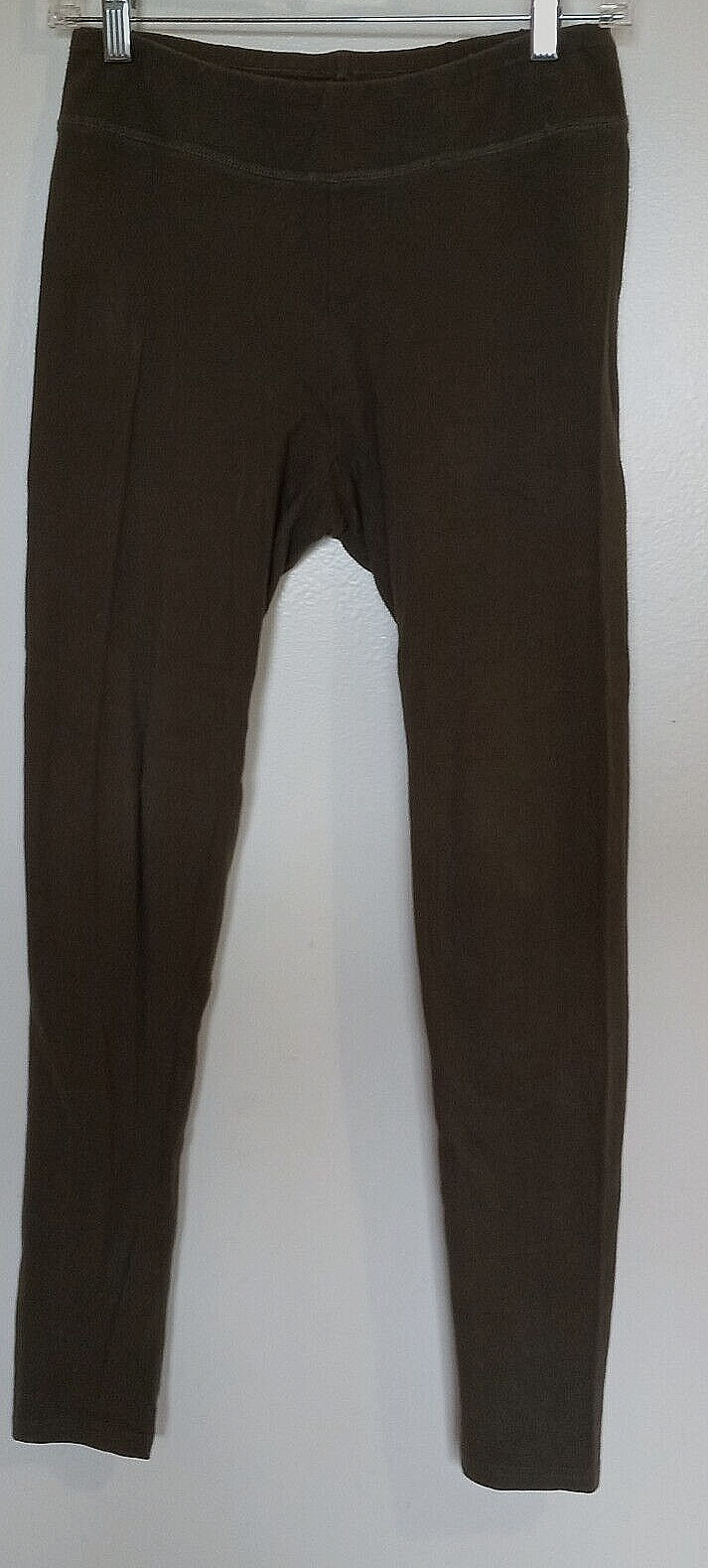 Sofra 92% cotton, 8% spandex solid olive leggings… - image 5