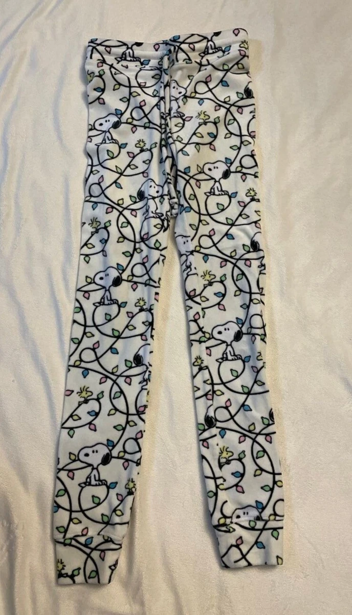 American Eagle Snoopy Christmas Lights Ahh Mazingly Soft Fleece Pants size XS