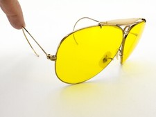 NICE Vintage B L Ray Ban Shooter Bullet Hole 1/20 10k GF Aviator Sunglasses I410