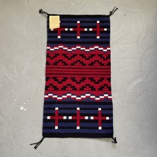 Vintage Crownpoint Rug Weavers Southwestern Navajo Rug Cross Pattern NWT