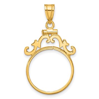1840-1907 US $ 2,50 Liberty Quarter Eagle Screw Top French Coin Bezel in 14k Gold