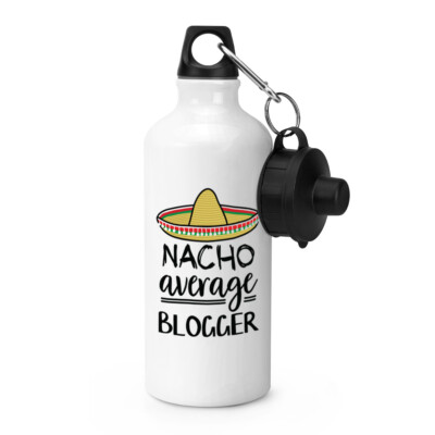 Nacho Durchschnittlichem Blogger SPORTS Wasserflasche Lustig Scherz Best Awesome