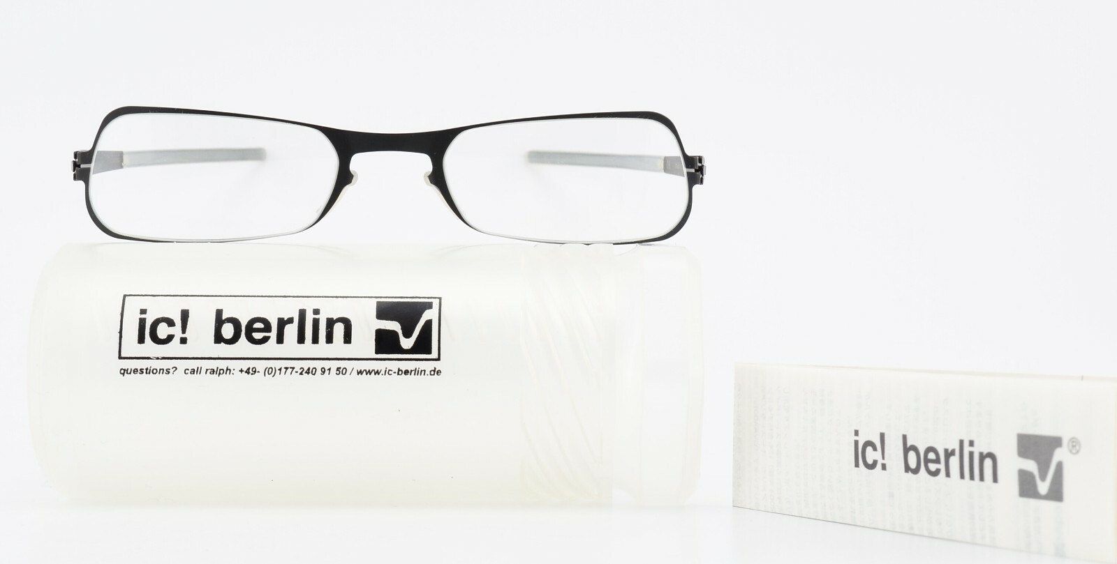 Модель IC! BERLIN Brille Lemi Flexibel Edelstahl Leicht Schwarz Minimal Германия