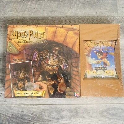 HARRY POTTER SORCERERS STONE COLLECTIBLE 300 MYSTERY PUZZLE QUIDDITCH Card Game