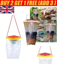 Red Top Fly Trap Bag Catcher 20,000 Flies Insects Pest Control Killer Bait UK