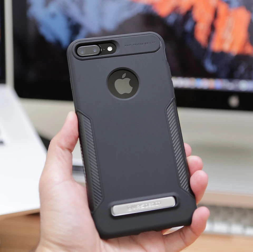 Funda delgada Apple con soporte para iPhone 7 / 8 / Plus LG V20 VRS [ajuste de carbono] Foto 3 de 4